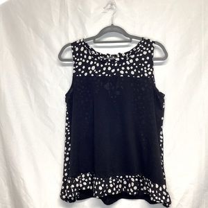 Umgee Sleeveless Sheer Flowy Blouse